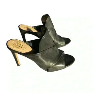 Vince Camuto Heeled Black Slides